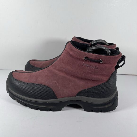 Teva Suede Brown Slip On Ankle Winter Boots Size Zip Women's Size 7 - Picture 3 of 8